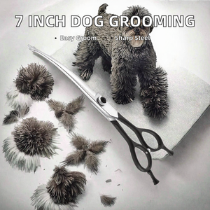 Maclura 7 Inch Stainless Steel <b>Dog</b> & Cat Grooming <b>Scissors</b> Set with Comb Professional Pet Hair Grooming Kit - Product Image 2