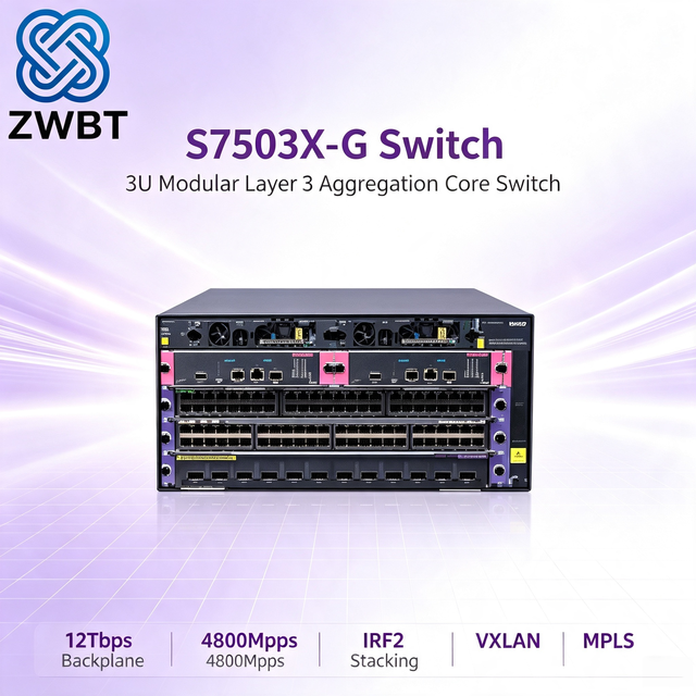 H3C S7503X-G POE SNMP VLAN QoS Ethernet Switch Stackable Modular Chassis in Stock 1 Year Warranty