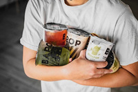 Gobelets en plastique PET jetables personnalisés avec logo, 12 oz, 14 oz, 16 oz, 18 oz, 20 oz, 24 oz, transparents, pour matcha latte, café glacé à emporter, avec couvercles