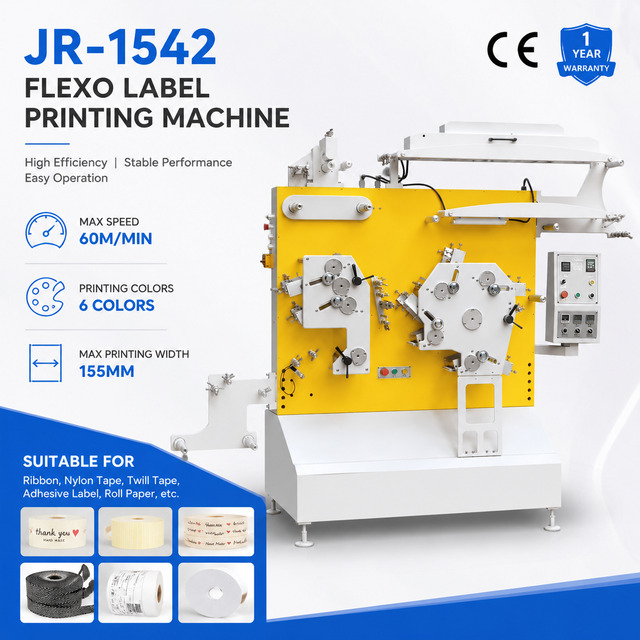 Automatic Professional Satin Ribbon Label Printing Machine Fabric Label Printer for Garment Wash Care Label