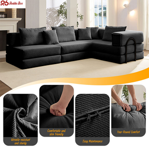 Canapé modulaire surdimensionné à combinaison libre, <span class=keywords><strong>convertible</strong></span> en lit et chaise longue, idéal pour les grandes maisons et salles familiales - Product Image 5