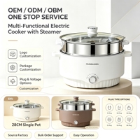 Marmite électrique multifonctionnelle 4,5 L 1000 W, 220 V, cuve intérieure antiadhésive en titane résistante à l'usure, logo personnalisé OEM ODM