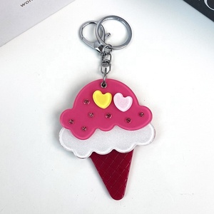 Al por mayor Nuevo Llavero Creativo de Acrílico con Diseño de Helado y Efecto Espejo, Colgante de Dibujos Animados para Llavero y Accesorios de Bolsos DIY - Product Image 4