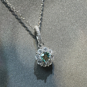 Juego de Joyería de Plata S925 con Diseño de Copo de Nieve, Zafiro de 0.5ct VVS GRA, Moissanita, Aretes, Collar y Anillos de Diamantes para Mujer - Product Image 5