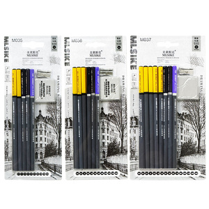Set di Matite <span class=keywords><strong>a</strong></span> <span class=keywords><strong>Carboncino</strong></span> Professionali YIDASI 6H-16B con Gomma Nera e Temperino per Schizzi, Ombreggiature e Belle Arti - Product Image 3