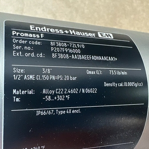 Débitmètre Endress Hauser Original E+H Proline Promass F300 Coriolis avec Premium 8F3B08 - Product Image 5