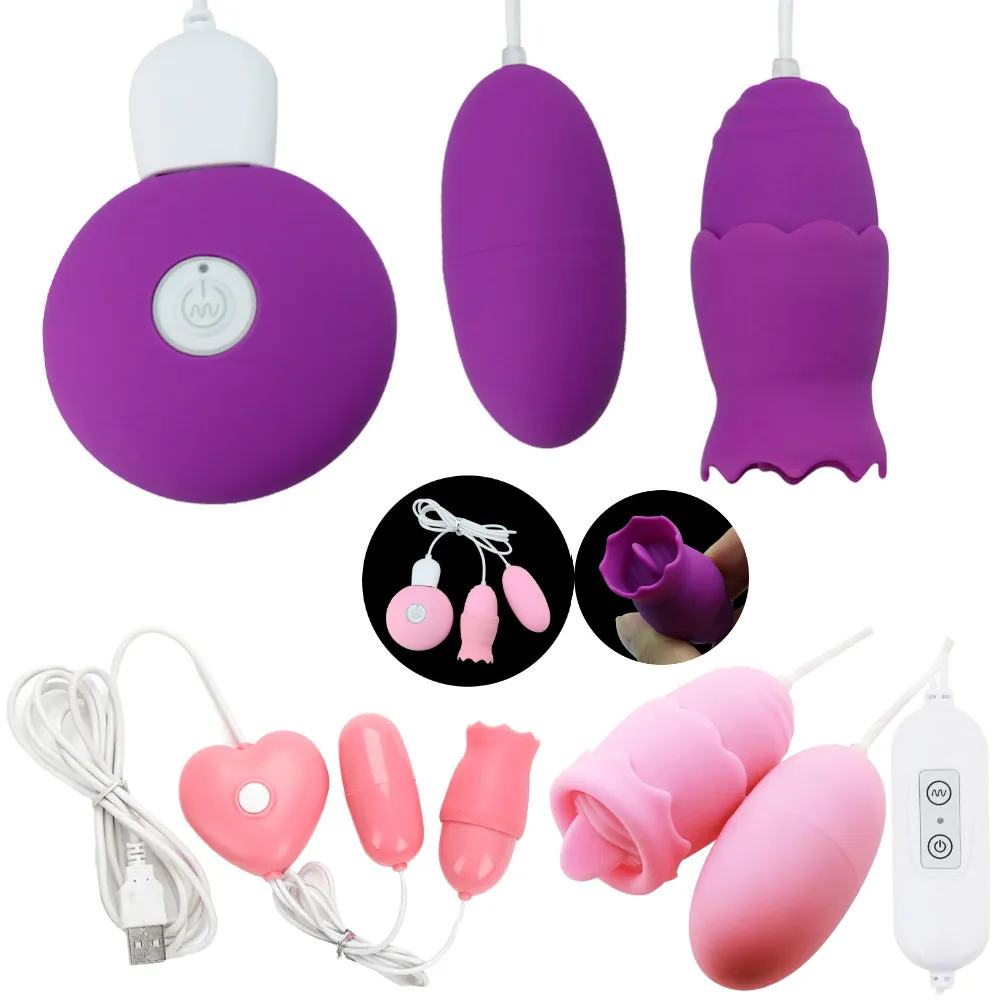 12 Speeds Clitoral Sucking Licking Tongue Oral Vibrators Rose G-spot Vagina Massager Dildo Egg Adult Sex Toys For Women