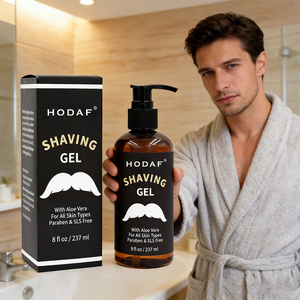 Gel da Barba Trasparente Private Label per Uomo, Rasatura di Precisione, a Base Vegetale con Acido Ialuronico e Aloe Vera, Senza SLS, per Pelli Sensibili, OEM - Product Image 2