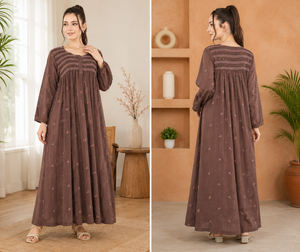 Vestido Midi Estilo Túnica con Volantes, Ligero, de Algodón Orgánico, con Bolsillos, Diseño Personalizado, Cómodo, Transpirable, Venta al Por Mayor - Product Image 2