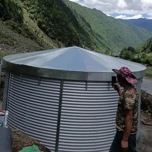 ถังปลาเหล็กชุบสังกะสีจากโรงงานจีน ถังเก็บน้ำสำเร็จรูปมาตรฐานสูง PVC สำหรับการเกษตร อุตสาหกรรมฟาร์ม - Product Image 1