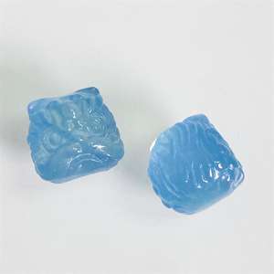 Accesorios Retro de Tallado de Aguamarina Natural con Diseño de León Despertando, Hechos a Mano, para Pulseras, Cuerda Trenzada, para Joyería - Product Image 2