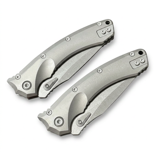 Cuchillo de doble hoja de alta calidad DIY Micro Tech Dragon Knife D2 de acero inoxidable OEM personalizable con mango de aluminio para camping, bolsillo y EDC 1 - Product Image 6