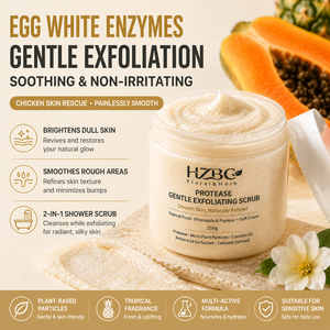 Exfoliante Enzimático Cremoso HZBC al por Mayor - Suaviza Rodillas y Codos Secos y Ásperos, Microgranos a Base de Plantas, Sin Perlas Agresivas, Aroma Tropical - Product Image 4