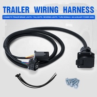 Harnais de câblage d'extension pour remorque à 7 broches de 7 pieds pour Chevrolet Dodge Ford GMC Nissan Ram Toyota OIC03BK