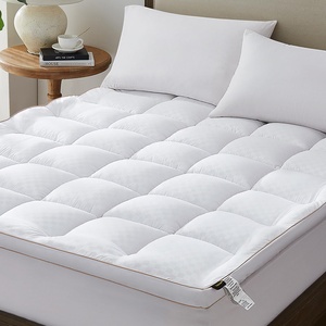 Elastische 8-21 inch diepe zakken, overgevulde donsalternatief vulling matras topper, zachte, koele matrasbeschermer - Product Image 5