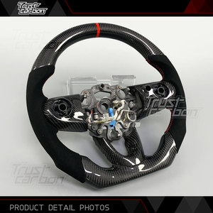 <span class=keywords><strong>Volant</strong></span> personnalisé noir forgé en fibre de carbone brillante avec poignée en daim pour <span class=keywords><strong>Mini</strong></span> Cooper Countryman Clubman S SE <span class=keywords><strong>JCW</strong></span> 2016-2023 - Product Image 3