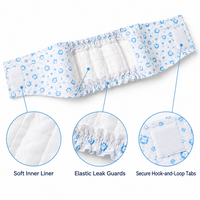 Exportation usine : Couches absorbantes jetables pour chiens mâles, à fixation rapide, côtés souples, pour le contrôle de l'urine et les voyages