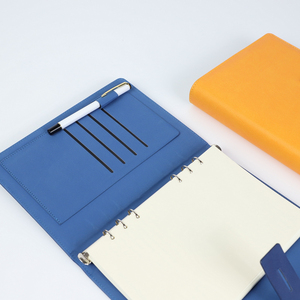 Carnet de notes A5 en cuir PU avec 6 anneaux, rechargeable, personnalisable avec logo, pour la planification et le journalisation – Vente en gros - Product Image 4