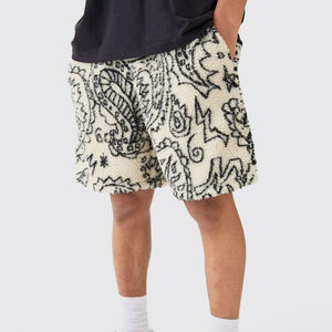 Custom Logo Cotton Mens Elastic Waist <b>Shorts</b> Printed Sweat <b>Fleece</b> <b>Shorts</b> Clothing Manufacturer Plus Size High Street <b>Shorts</b> - Product Image 2