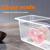 DaoSheng 1/2 Commercial En Plastique Polycarbonate Restauration Alimentaire Buffet De Fruits Servir Conteneurs De Stockage Transparent GN Alimentaire Casseroles
