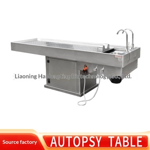 Table d'autopsie <span class=keywords><strong>mortuaire</strong></span> en acier inoxydable avec double robinet, lit de <span class=keywords><strong>lavage</strong></span> corporel, lit d'opération pour petits animaux, usage universitaire - Product Image 3