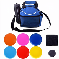Sac messager pour le disc golf avec poches de rangement, capacité inférieure à 21 L, fermeture à fermoir, comprend 6 disques