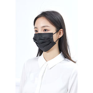 Grosir Masker wajah bedah Earloop kualitas tinggi Masker wajah sejuk hitam tanpa anyaman Masker wajah sekali pakai 3 lapisan - Product Image 2