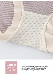 Culottes d'étudiante japonaises sans coutures, fines, respirantes, à taille mi-haute, ornées d'un nœud, avec entrejambe en coton, antibactériennes - Product Image 6