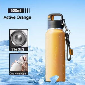 500ml một cách nhanh chóng mở nắp cách nhiệt chai nước có thể khóa nắp phích cốc cà phê thép không gỉ thể thao <span class=keywords><strong>Mug</strong></span> cho ngoài trời đi xe đạp sử dụng - Product Image 2