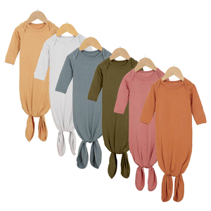 批发粘胶竹制婴儿睡袍实心竹制婴儿睡袍 - Product Image 1