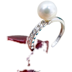 Anillo de Plata S925 con Perla DIY, Moderno y Elegante para Mujer, para Perlas Redondas de 7-8mm, 10152 - Product Image 5