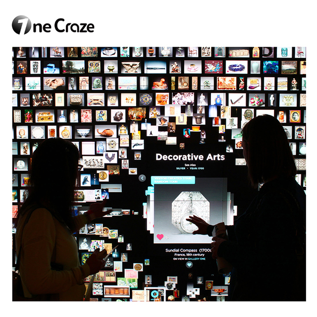 Unique 3D Holographic Mapping Immersive Interactive Photo Wall Digital Video Display for Exhibition Room/Children's Education
