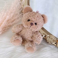12cm dessin animé ours en peluche peluche poupée porte-clés pendentif mignon peluche porte-clés poupée sac pendentif accessoires pour garçons filles cadeau