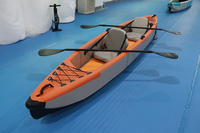 Kayak gonflable double en PVC épaissi, écologique, résistant à l'usure, pliable et portable, pour la pêche et la dérive