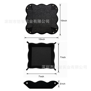 Creative desktop multi-functional <b>storage</b> <b>box</b>, PU leather <b>storage</b> tray, folding lazy home <b>storage</b> <b>box</b>, customizable. - Product Image 5