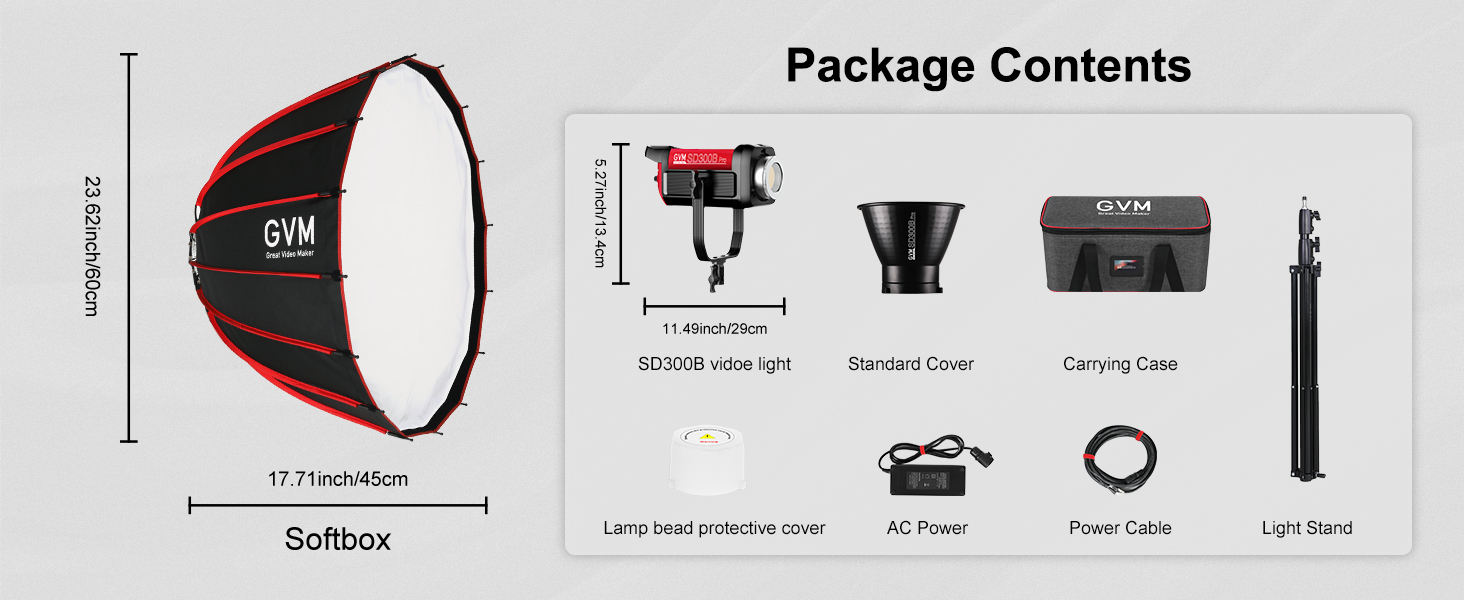 Con 60cm Softbox y soporte