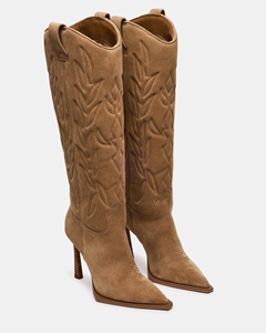 <span class=keywords><strong>Stivali</strong></span> da <span class=keywords><strong>Cowboy</strong></span> da Donna alla Moda con Tacco a Spillo in Camoscio, Stile Western Ricamato, <span class=keywords><strong>Stivali</strong></span> Alti al Ginocchio da Cowgirl - Product Image 4