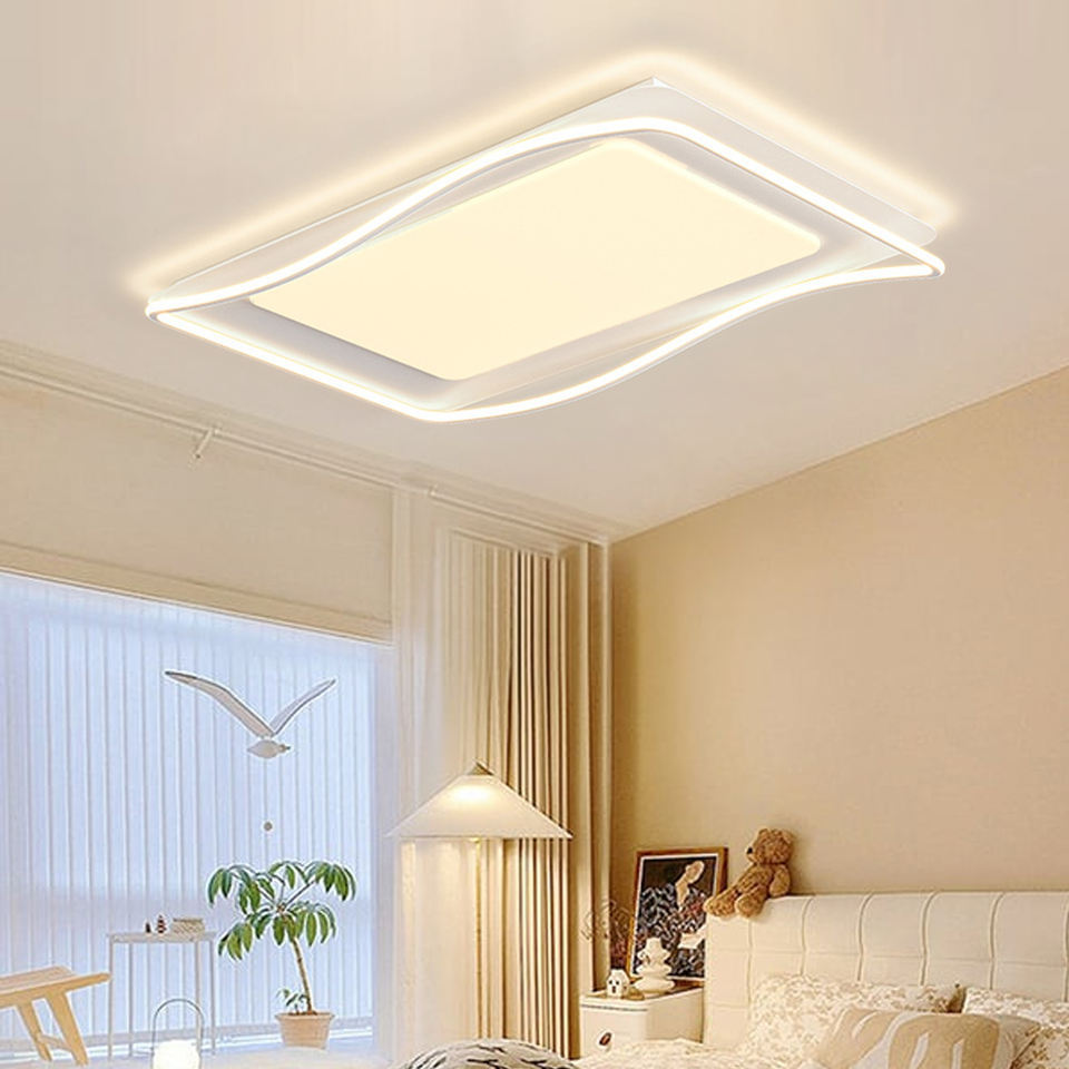 Living Room Smart Home Ceiling Lamp Remote Control Fixtures Design Room Big Lights Modern Design House Mounted Led Ceiling Light