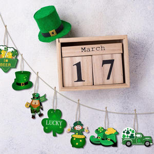 Decoraciones Temáticas para Fiestas del Festival <span class=keywords><strong>de</strong></span> Irlanda, Nuevo Juego <span class=keywords><strong>de</strong></span> Etiquetas Decorativas Colgantes con Trébol Verde para el Día <span class=keywords><strong>de</strong></span> <span class=keywords><strong>San</strong></span> <span class=keywords><strong>Patricio</strong></span> - Product Image 5