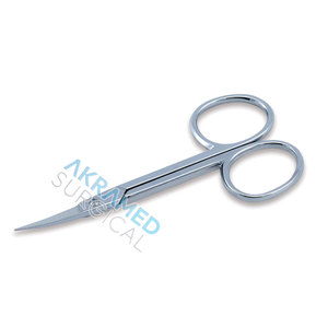 Tijeras profesionales para manicura al por mayor con hoja afilada de acero inoxidable tijeras curvas para cutículas para uso en belleza - Product Image 1