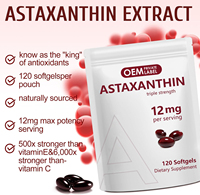 Cápsulas de Astaxantina de 12 mg OEM AIZHILIN, Suplementos Antioxidantes, Apoya la Salud de los Ojos, las Articulaciones, la Circulación Interna y la Piel, Grado Alimenticio