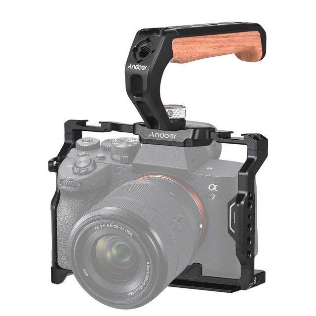 Wholesale Camera Cage + Top Handle Kit Aluminum Alloy Camera Video Cage with Dual Cold Shoe Mount Numerous