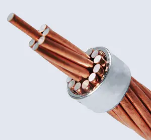 ASTM B452 fil d'acier plaqué de cuivre nu CCS conducteur fil d'acier plaqué de cuivre 2/0 liste de prix