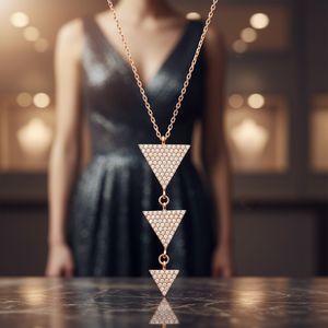 Colgante de Plata de Ley 925 con diseño triangular geométrico, joyería turca - Product Image 3
