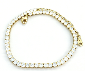 Listo para enviar: Accesorios de moda para mujer, joyería clásica, pulsera ajustable con cadena de tenis de 3 mm para mujer - Product Image 4