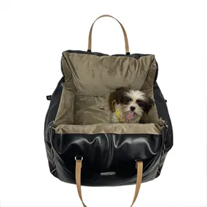Luxury Dog Car Seat with Water Resist, Removable and Washable Travel Dog Bed & Pet Carrier with Customized Logo