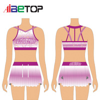 Uniformes d'entraînement de la jeunesse Cheerleading personnalisés bon marché Uniforme d'entraînement de Cheer sans manches à sublimation Changement de logo et de couleur