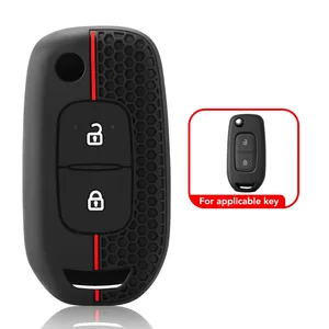 Custodia Protettiva in Silicone per Chiave Auto <span class=keywords><strong>Renault</strong></span> Kwid 2023 Trafic <span class=keywords><strong>Clio</strong></span> Kadjar <span class=keywords><strong>Clio</strong></span> 5 Captur Arkana Sandero Stepway Logan Twingo Portachiavi - Product Image 3