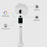 Photomaton à écran tactile compatible avec iPad/DSLR/Surface de 10,2 à 13 pouces pour mariage, fête, école, foires et diverses activités