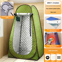Tenda Mandi Otomatis Musim Dingin Oxford Lapis Ganda 4 Musim Tebal Hangat Portabel Toilet Gendong Ruang Ganti Berkemah